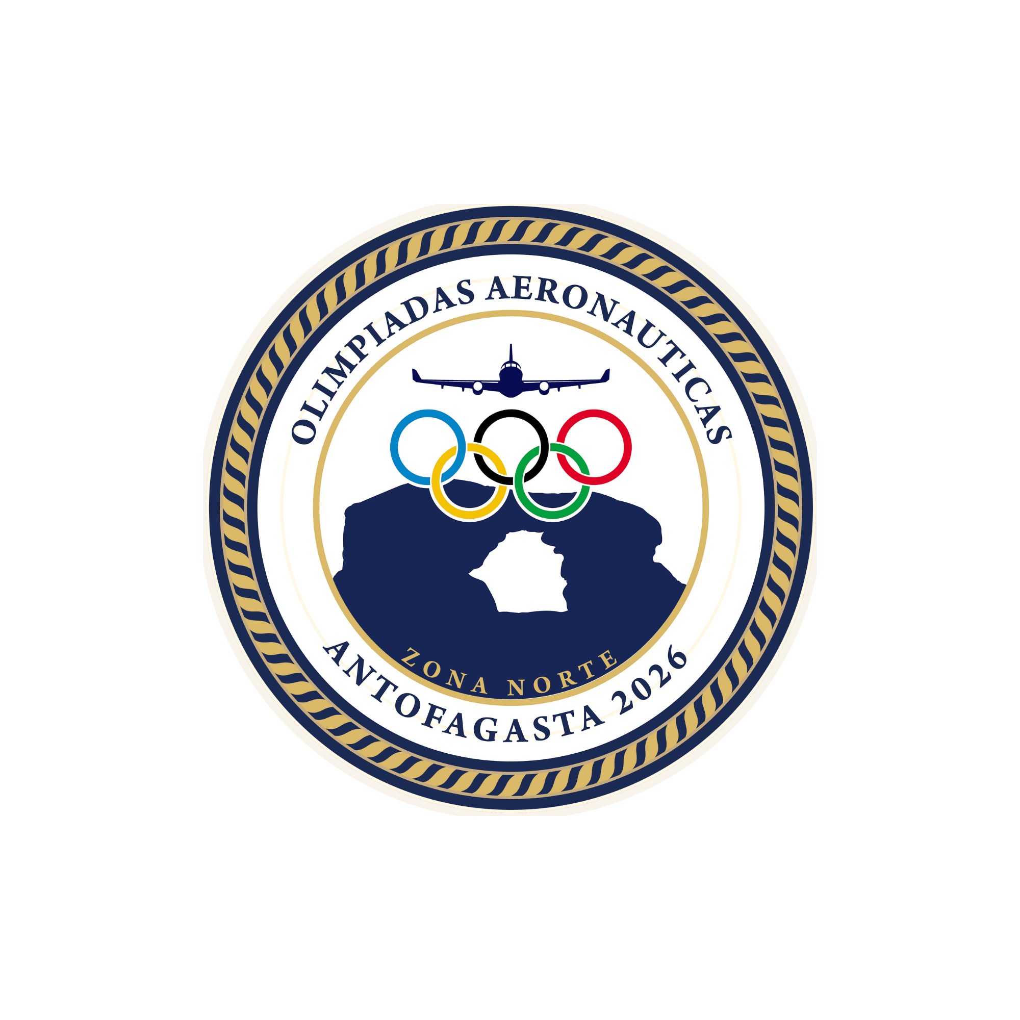 Emblema oficial de las Olimpiadas Aeronáuticas Zona Norte, Antofagasta 2026